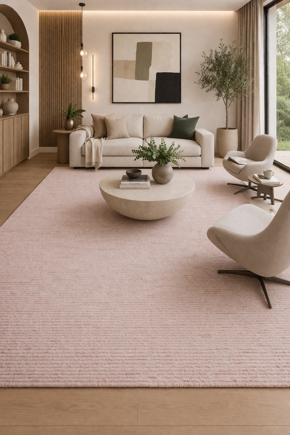 Intrigue Rose Rug - Organic Cotton + Rayon Blend