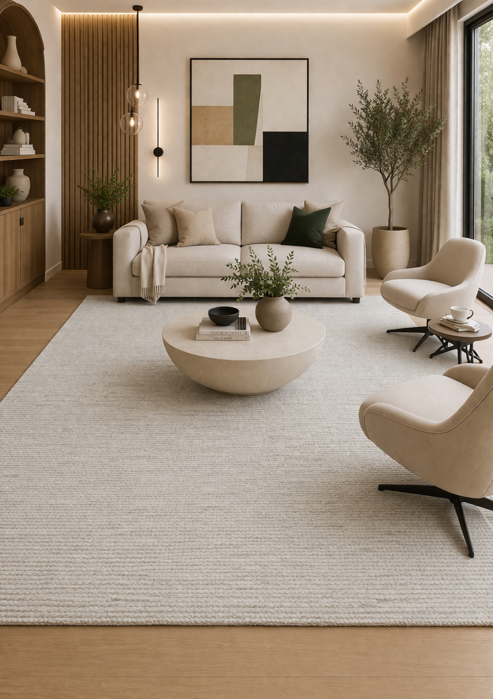 Intrigue Sky Rug - Organic Cotton + Rayon Blend