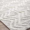 LARA OFF-WHITE WOOL BLEND RUG CORNER