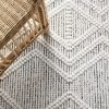 LARA OFF-WHITE WOOL BLEND RUG DETAIL 1