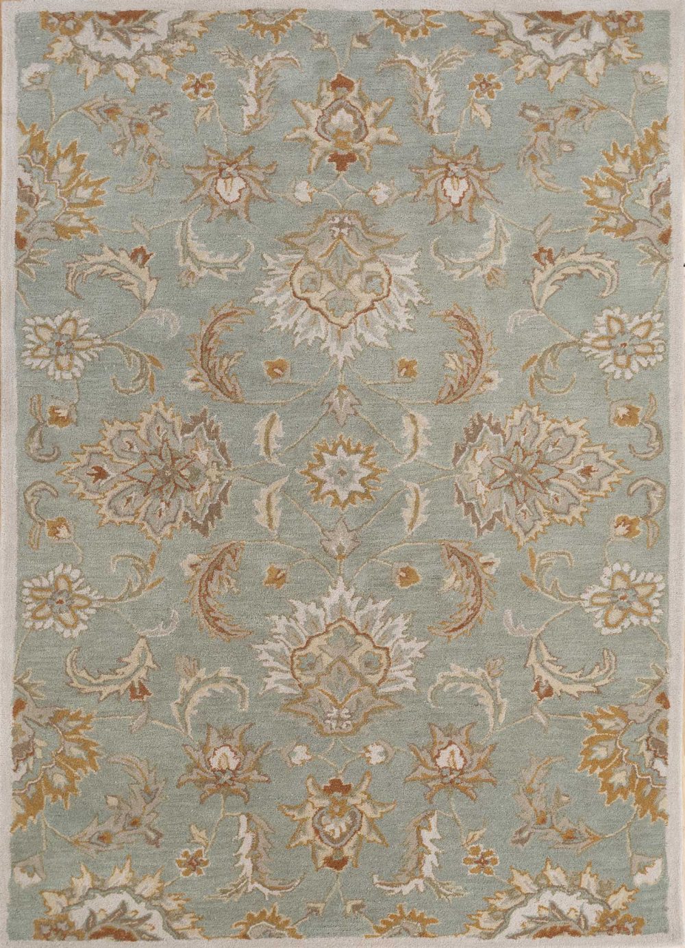 Medina Ice Blue Wool Oriental Rug