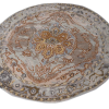 Magical Round Transitional Art Silk Rug FLOOR SHOT