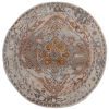 Magical Round Transitional Art Silk Rug TOPSHOT