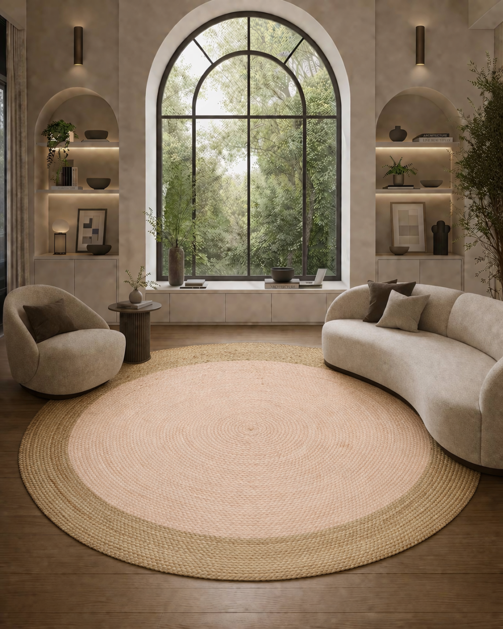 Lollypop Eco-Friendly Round Jute Rug