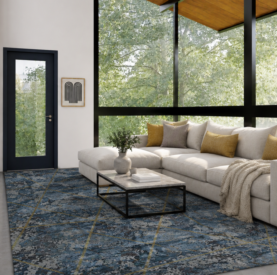 Khaos Wool + bamboo Silk Knotted Rug
