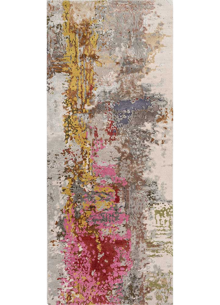 Circe Modern Textured Bamboo Silk + Wool Runner