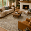Medina Oriental Gold Rug - Handtufted Wool - Thumbnail Image 1