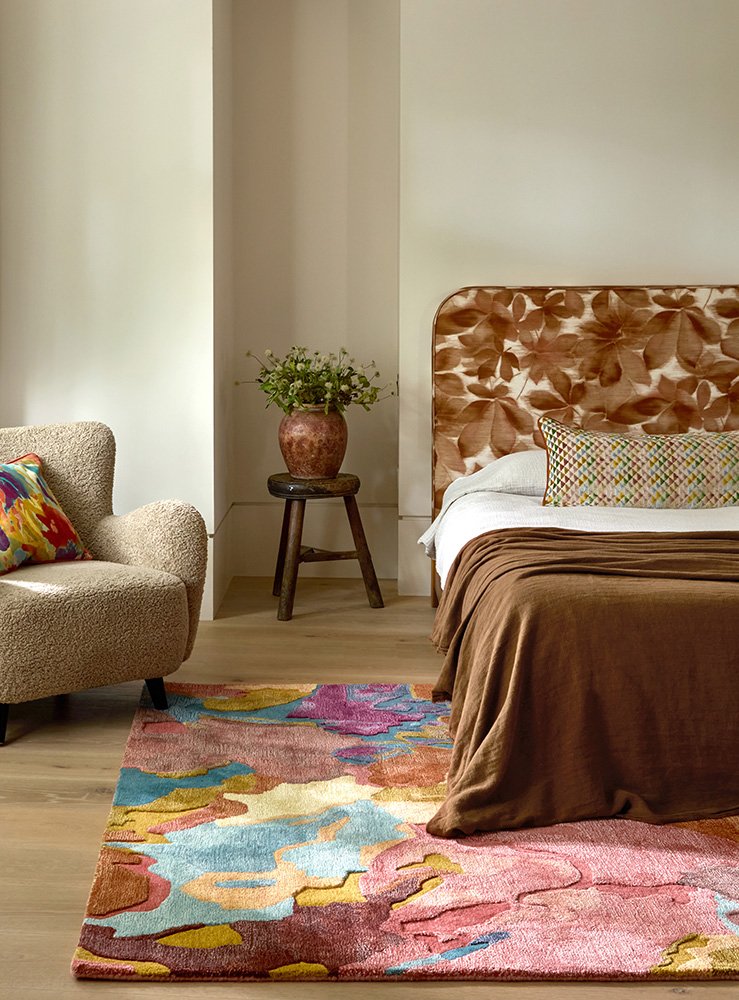 Foresta Rosewood Huckleberry Modern Wool Rug 1