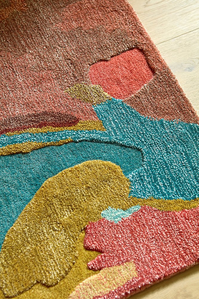 Foresta Rosewood Huckleberry Modern Wool Rug 4