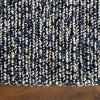 NEST NAVY BLUE HANDWOVEN WOOL RUG CLOSE UP 2