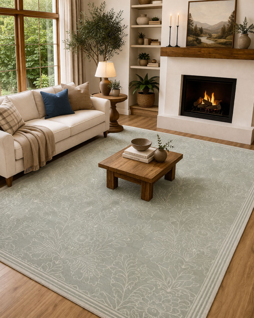 Silchester Sage Handloom Rug - Laura Ashley