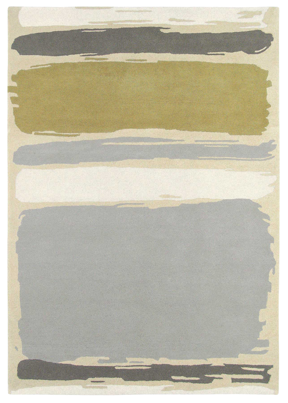 Abstract Lin Silver Hand-Tufted Wool Rug