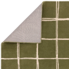 ALBANY GRID OLIVE WOOL RUG BACK