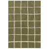 ALBANY GRID OLIVE WOOL RUG TOPSHOT