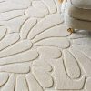 COLEBY PETALS IVORY CREAM WOOL RUG 4
