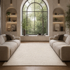 COLEBY PETALS IVORY CREAM WOOL RUG LIFESTYLE