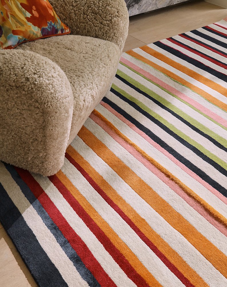 Calla Pomegranate_Clementine Wool Blend Rug 2