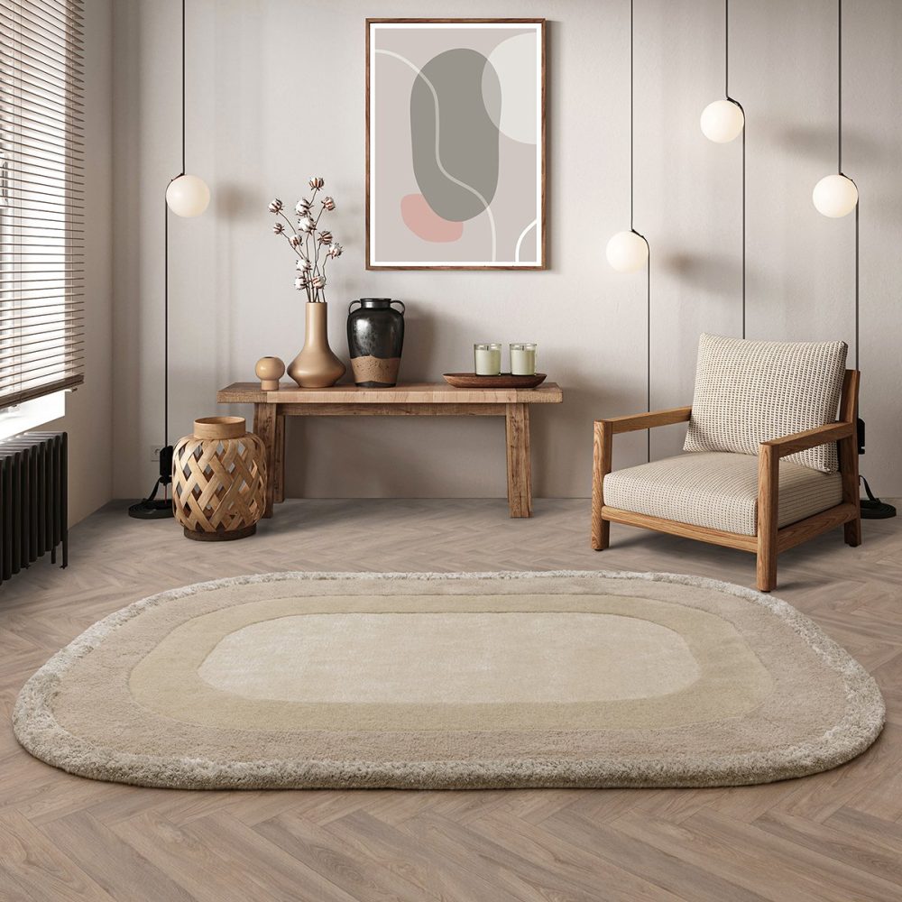 Halo Oval Wool Blend Rug by Asiatic