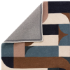 KLOTSKI TEAL GEOMETRIC WOOL RUG BACK