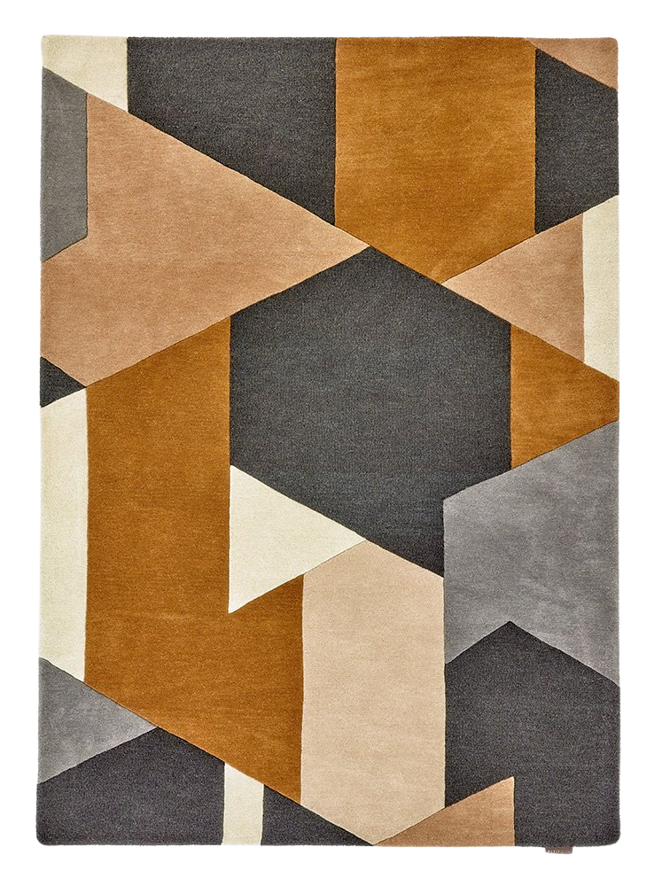 Popova Caramel Modern Hand-Tufted Wool Rug