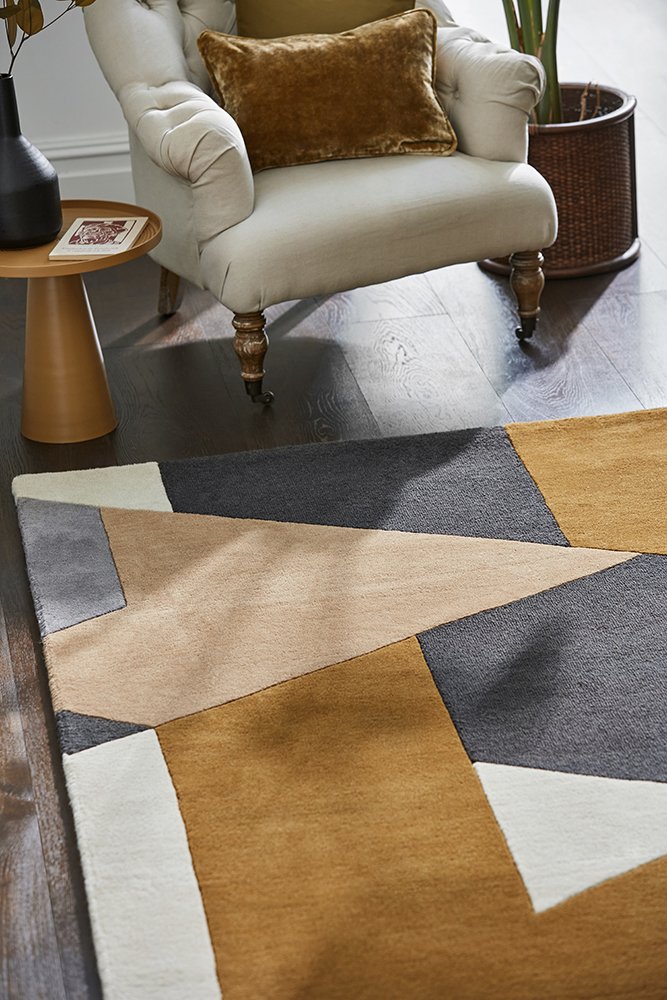 POPOVA CARAMEL WOOL HAND-TUFTED RUG 2