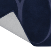 RENAISSANCE BLUE NAVY MODERN GEOMETRIC WOOL RUG 5