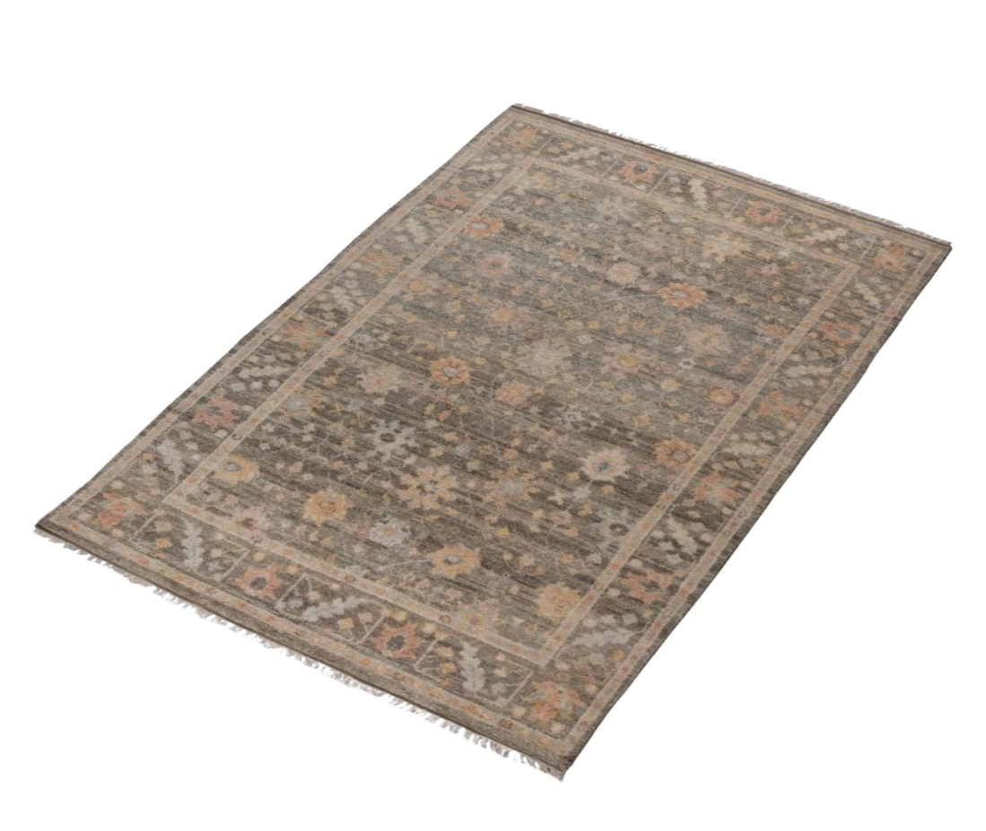 REVIVAL AGRA GREEN KNOTTED RUG 5
