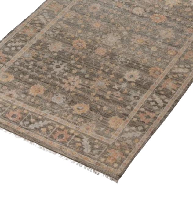 REVIVAL AGRA GREEN KNOTTED RUG 6