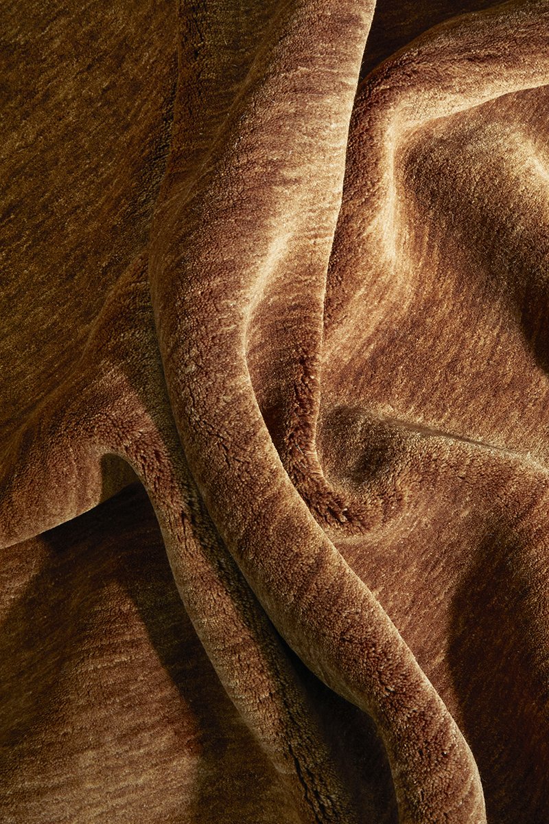 Conscious Loom Kinship Caramel Wool Rug Close Up