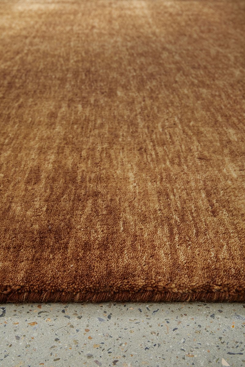 Conscious Loom Kinship Caramel Wool Rug Side