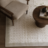 LUXE SPOTTED BEIGE BAMBOO SILK RUG LIFESTYLE