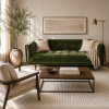 LUXE SPOTTED BEIGE BAMBOO SILK RUG LIFESTYLE3