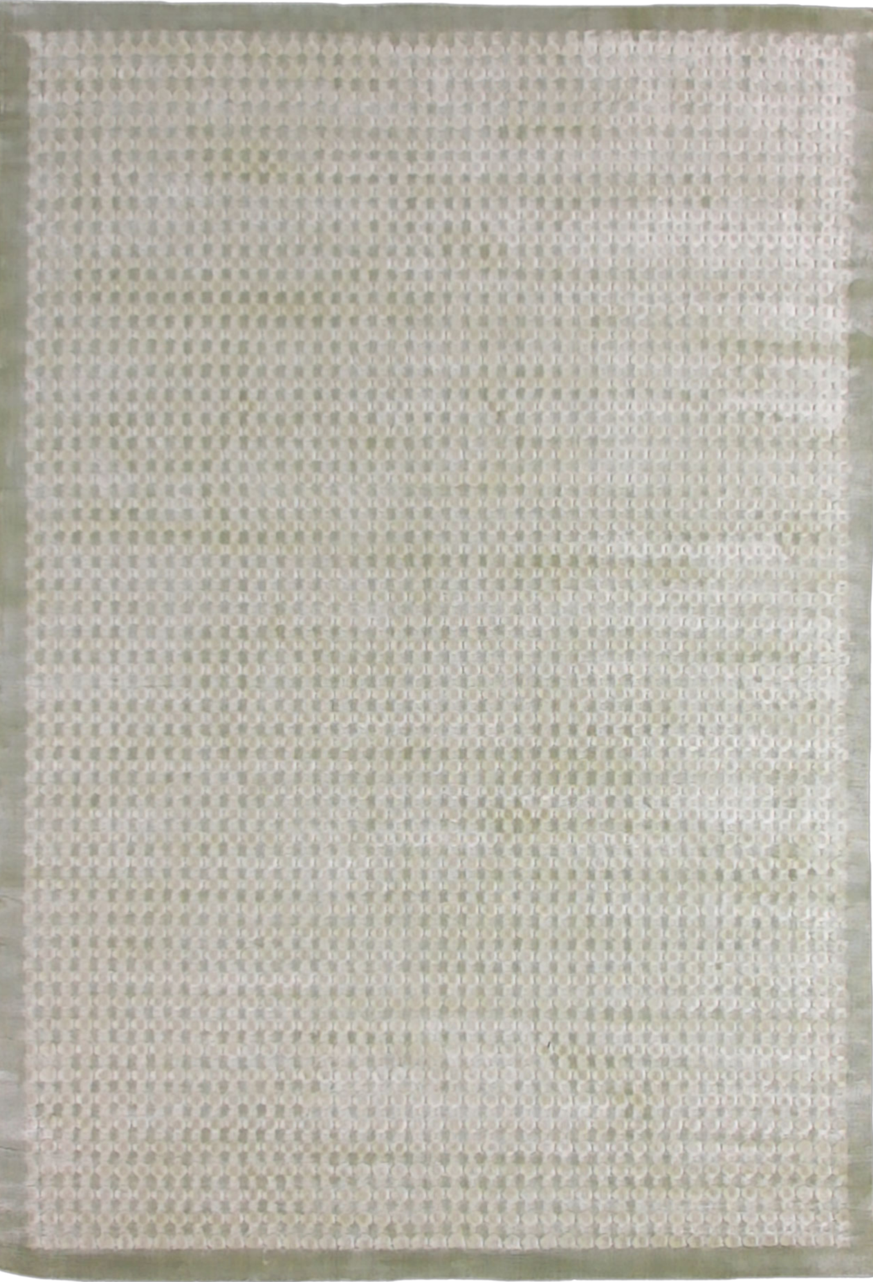 LUXE SPOTTED BEIGE BAMBOO SILK RUG TOPSHOT