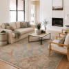 Revival Tabriz Steel Hand-Knotted Wool Rug - Thumbnail Image 2