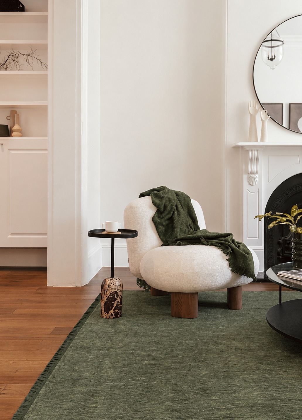 Kinship Forest Green Wool Rug - Image 3