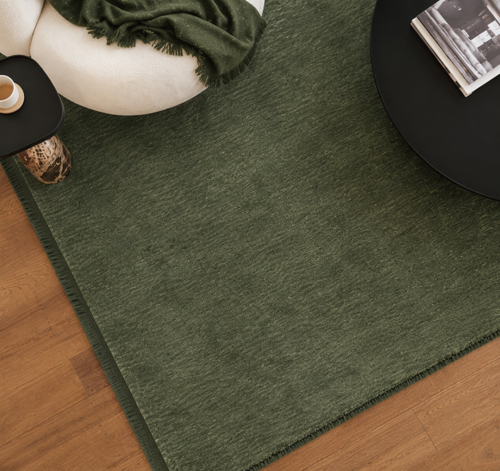 Kinship Forest Green Wool Rug