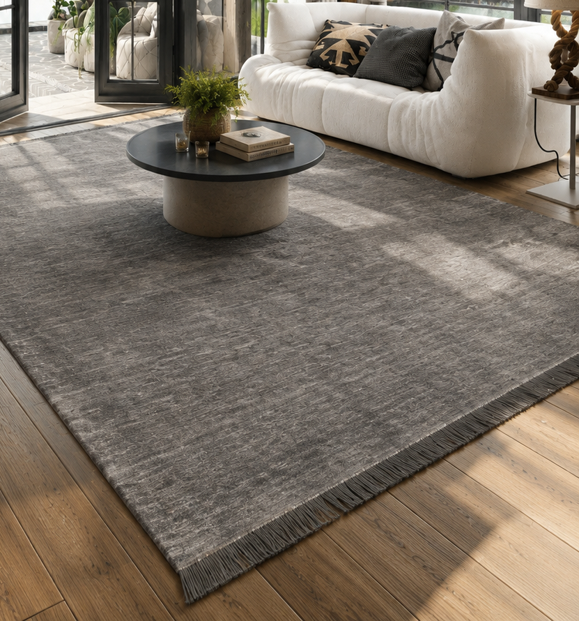 Kinship Seal Grey Wool Rug